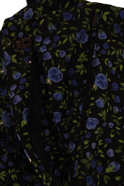 Zara Women's Hook Closure Flat Front Wide Leg Floral Pants Size L