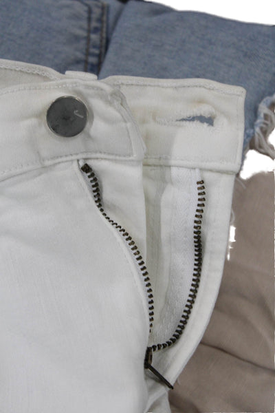 J Brand Women's Midrise FIve Pocket Skinny Jean Pants White Size 28