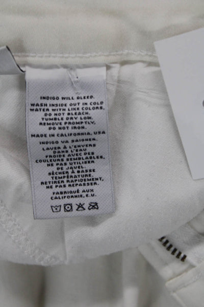 J Brand Women's Midrise FIve Pocket Skinny Jean Pants White Size 28