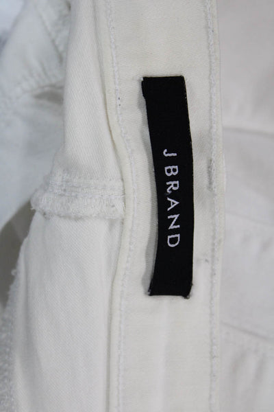 J Brand Women's Midrise FIve Pocket Skinny Jean Pants White Size 28