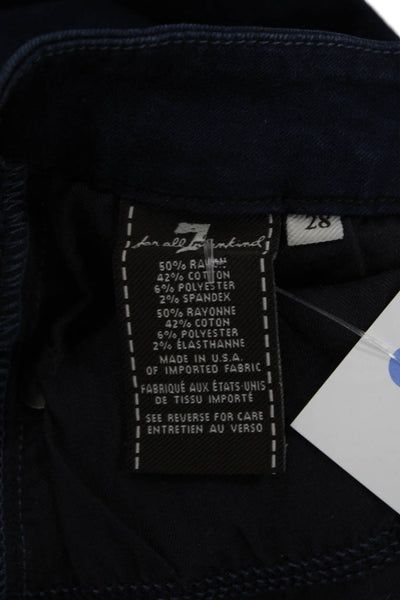 7 For All Mankind Women's Midrise Dark Wash Skinny Denim Pants Size 28