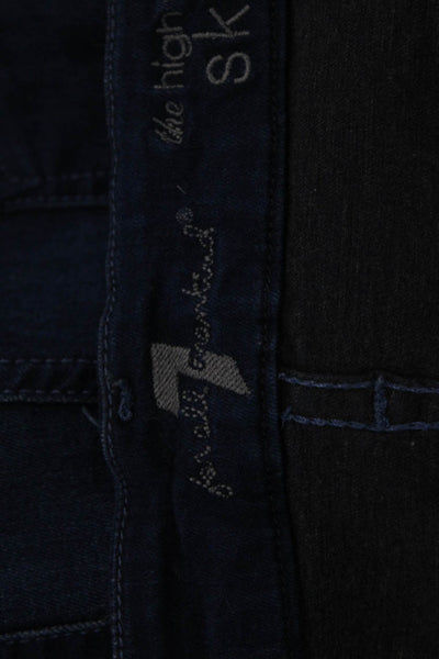 7 For All Mankind Women's Midrise Dark Wash Skinny Denim Pants Size 28