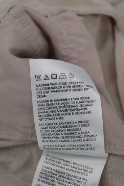 Club Monaco Women's Paperbag Waist Pleated Front Straight Leg Pants Beige Size 8