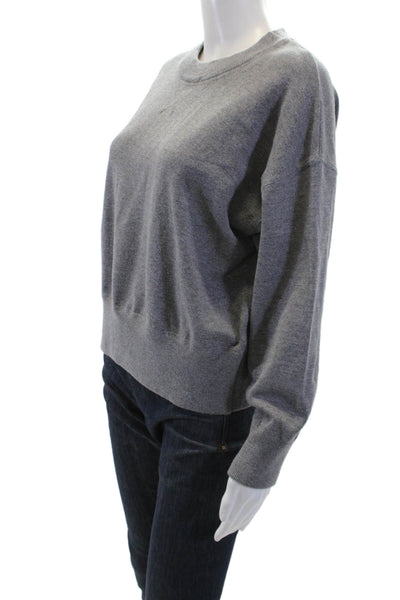 Zara Womens Knit Crew Neck Pullover Sweater Top Gray Size S