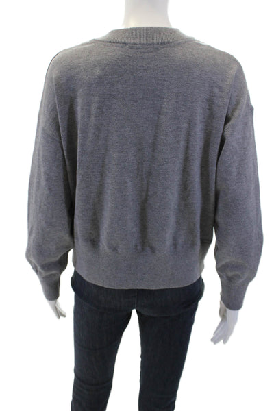 Zara Womens Knit Crew Neck Pullover Sweater Top Gray Size S