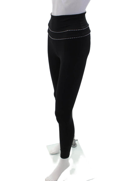 ALALA Womens Mid Rise Pull On Leggings Black Grey Size Extra Small