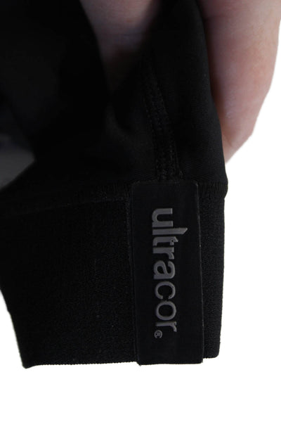 Ultracor Womens Perforated Pull On High Rise Leggings Black Size Extra Small