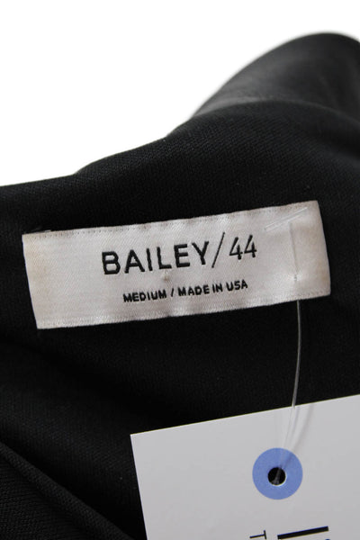Bailey 44 Womens Short Sleeve Off Shoulder Faux Leather Blouse Black Size Medium