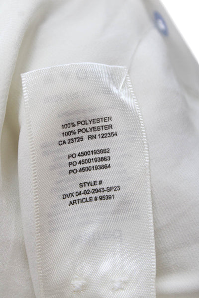 Wilfred Womens Button Tie Front Collared Long Sleeve Satin Shirt White Medium