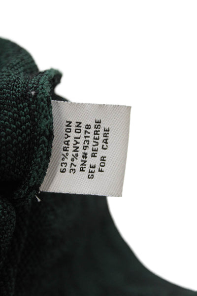 Carmen Carmen Marc Valvo Womens Scoop Neck Houndstooth Dress Green Small