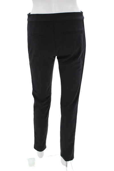 Rebecca Taylor Womens Solid Mid-Rise Skinny Pants Trousers Black Size S