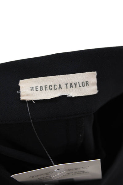 Rebecca Taylor Womens Solid Mid-Rise Skinny Pants Trousers Black Size S