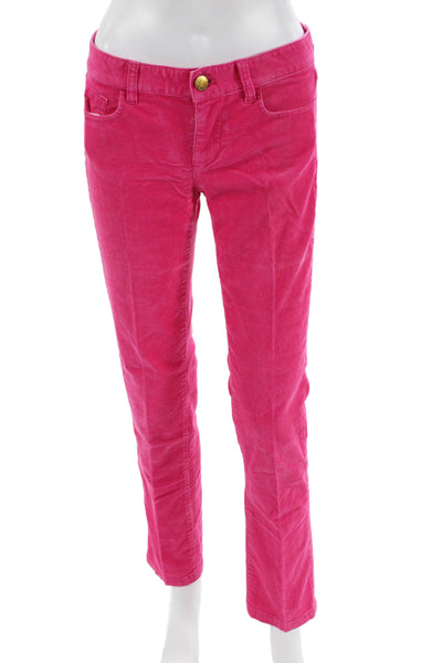 J Crew Womens Five Pocket Low-Rise Skinny Corduroy Pants Pink Size 28