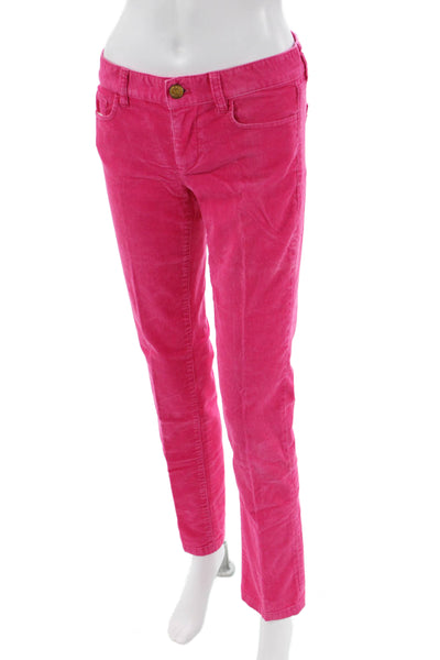 J Crew Womens Five Pocket Low-Rise Skinny Corduroy Pants Pink Size 28