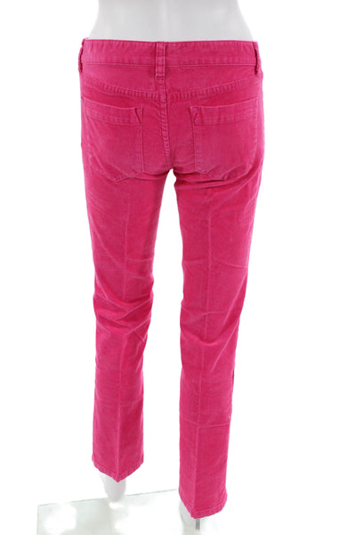J Crew Womens Five Pocket Low-Rise Skinny Corduroy Pants Pink Size 28