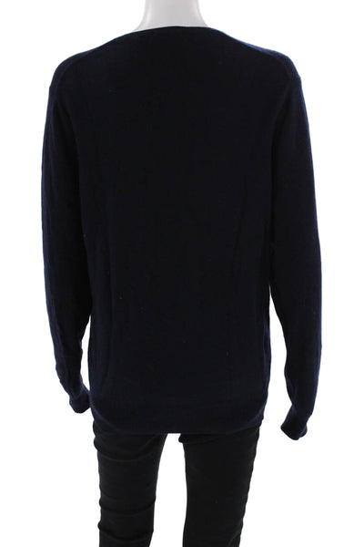 Uniqlo Unisex Adults Knit V-Neck Pullover Sweater Top Navy Size M