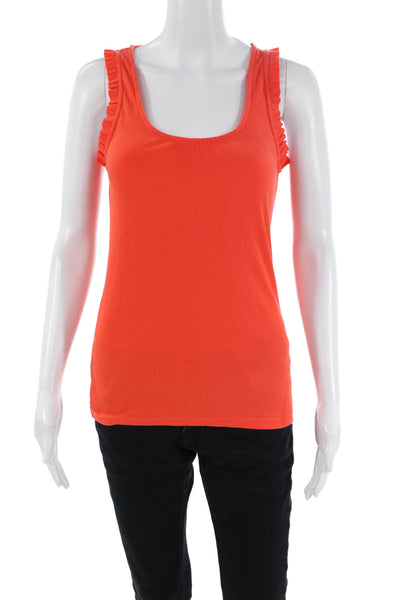 J Crew Womens Cotton Blend Scoop Neck Pullover Tank Top Red Size S