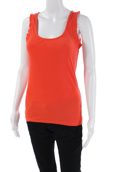 J Crew Womens Cotton Blend Scoop Neck Pullover Tank Top Red Size S