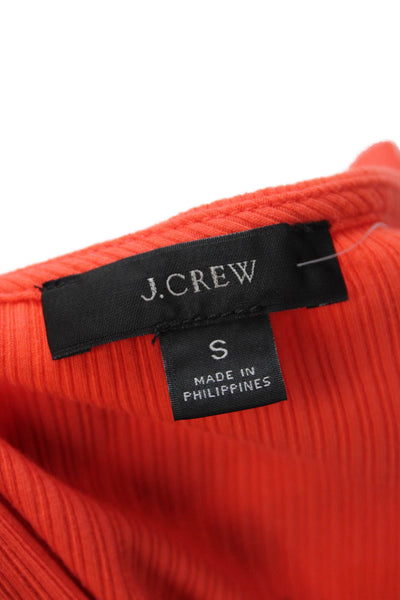 J Crew Womens Cotton Blend Scoop Neck Pullover Tank Top Red Size S