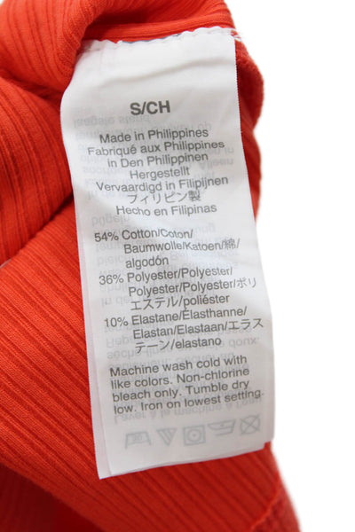J Crew Womens Cotton Blend Scoop Neck Pullover Tank Top Red Size S