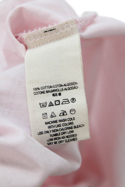 Free People Womens Cotton Off The Shoulder Blouse Top Pink Size S