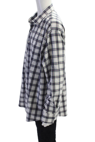Peter Millar Button-Down Shirt White Size 2XL