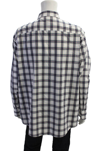 Peter Millar Button-Down Shirt White Size 2XL