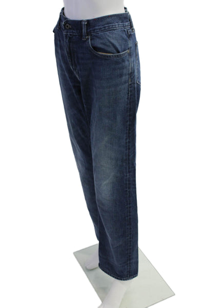 Banana Republic Womens Cotton Zip Button Wide Leg Jeans Blue Size EUR 34