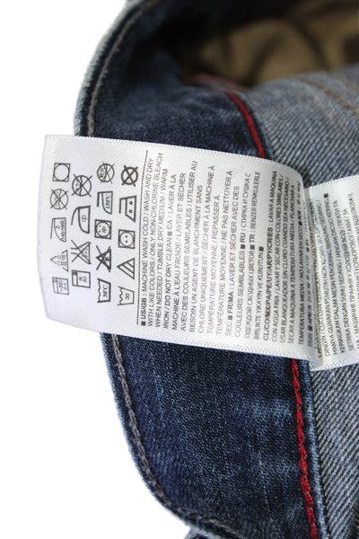 Banana Republic Womens Cotton Zip Button Wide Leg Jeans Blue Size EUR 34