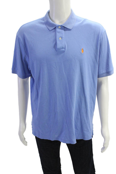 Polo Ralph Lauren Mens Blue Label Cotton Short Sleeve Polo Shirt Blue Size L