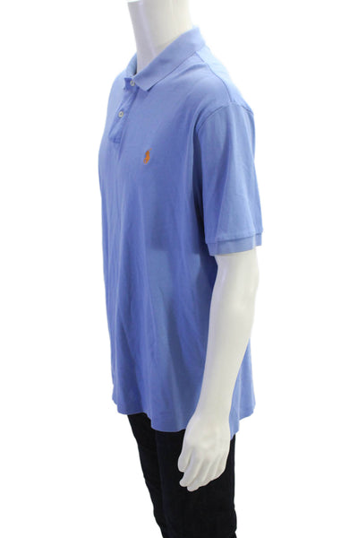 Polo Ralph Lauren Mens Blue Label Cotton Short Sleeve Polo Shirt Blue Size L