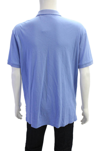 Polo Ralph Lauren Mens Blue Label Cotton Short Sleeve Polo Shirt Blue Size L