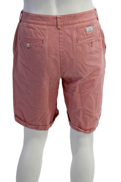 Vineyard Vines Mens Textured Zip Button Casual Shorts Pink Size EUR 34