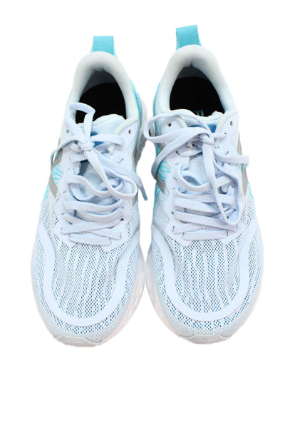 New Balance Girls Round Toe Lace Up Rubber Sole Trainer Sneakers Blue Size 5.5