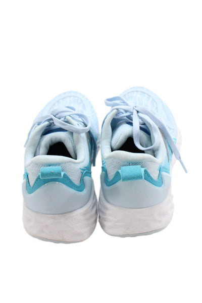 New Balance Girls Round Toe Lace Up Rubber Sole Trainer Sneakers Blue Size 5.5