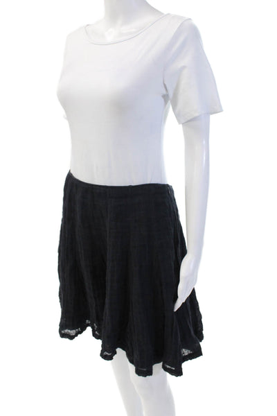 Ralph Lauren Women's Hook Closure Flare Lined Mini Skirt Black Size 4