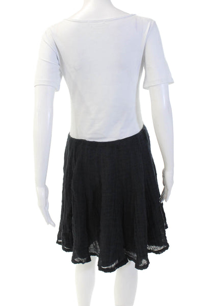 Ralph Lauren Women's Hook Closure Flare Lined Mini Skirt Black Size 4