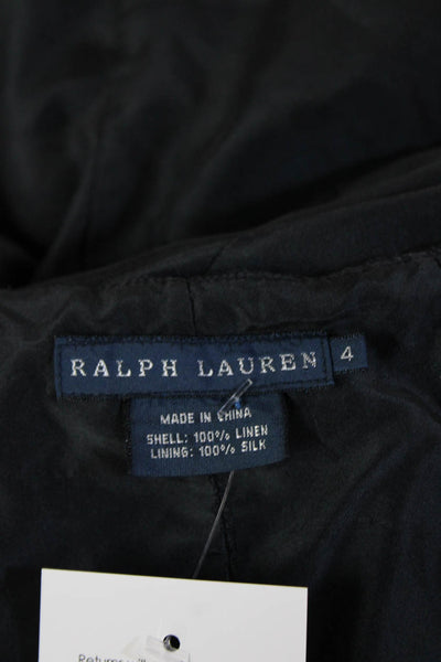 Ralph Lauren Women's Hook Closure Flare Lined Mini Skirt Black Size 4