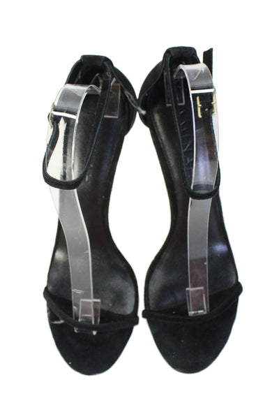 Aminah Abdul Jallil Womens Sculpted Heels Ankle Strap Shoes Black Size 8M