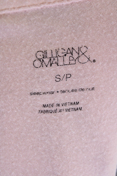 Gillian and OMalley Womens Stripe Trimmed Sleepwear Set Pink Size S