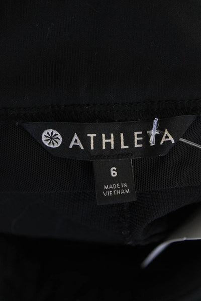Athleta Women's Pull-On Zip Pockets Tapered Leg Athletic Pants Black Size 6