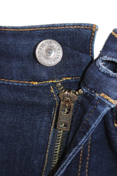 7 For All Mankind Women's Midrise Straight Leg Dark Wash Denim Pants Size 28