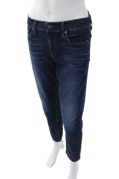 7 For All Mankind Women's Dark Wash Five Pocket Straight Leg Denim Pants Size 28