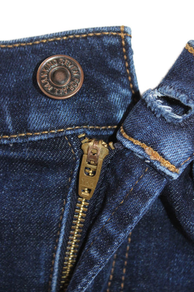 7 For All Mankind Women's Dark Wash Five Pocket Straight Leg Denim Pants Size 28