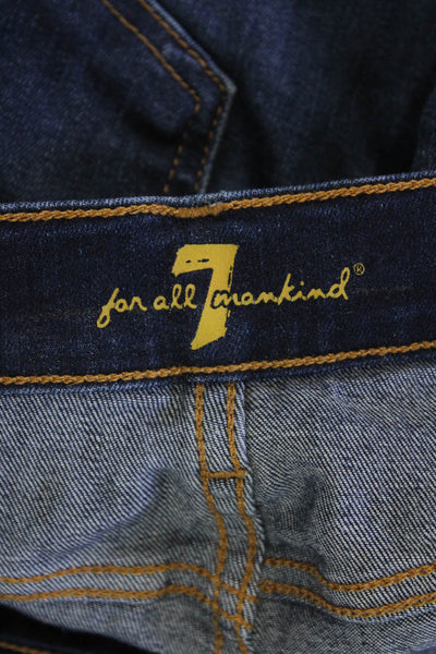 7 For All Mankind Women's Dark Wash Five Pocket Straight Leg Denim Pants Size 28