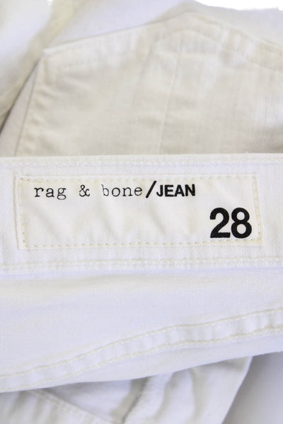 Rag & Bone Women's Midrise Pockets Skinny Jean Pants White Size 28