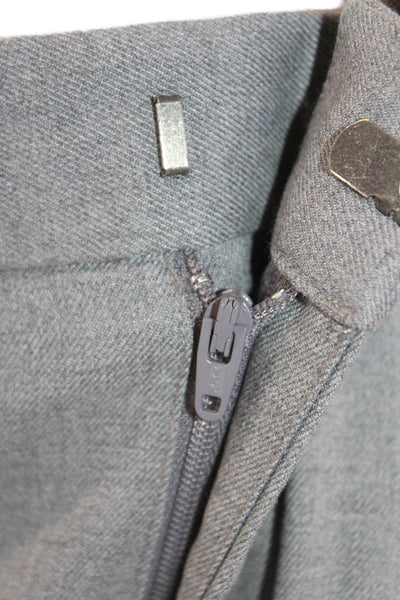 Banana Republic Womens Pleated Zip Button Dress Pants Gray Size 06