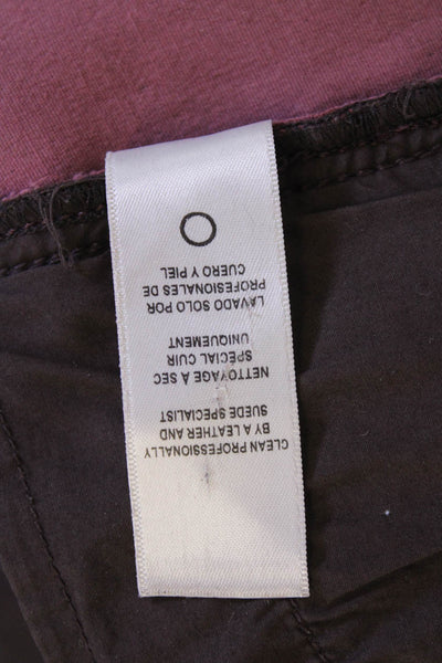 Frame Womens Cotton Zip Button Mini Boot Cut Pants Brown Size EUR 29