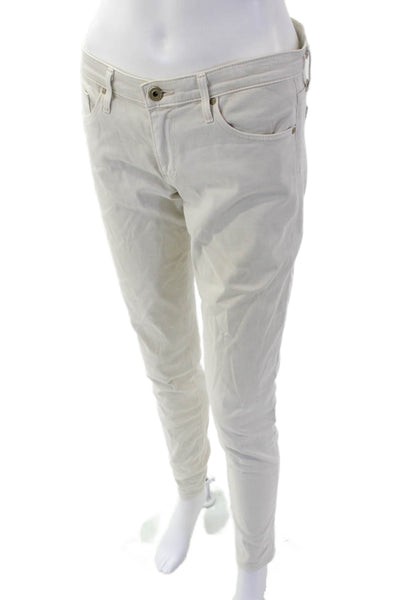 AG Adriano Goldschmied Womens Cotton The Absolute Leggings Jeans Beige Size 27