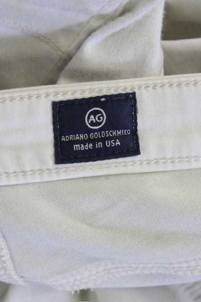 AG Adriano Goldschmied Womens Cotton The Absolute Leggings Jeans Beige Size 27